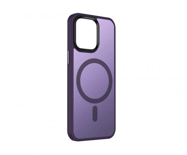 Чехол Metal Buttons with MagSafe Colorful для iPhone 14 /dark violet/